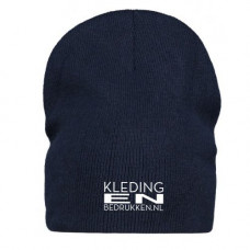 Gebreide promo muts incl. borduren