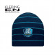 Beanie dubbellaags incl. gekleurde strepen en badge